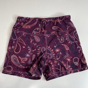 Sweaty Betty Paisley Purple The Power Bike Shorts XS